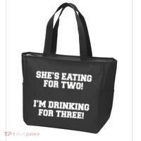 She's Eating For Two I'm Drinking For Three Tote Bag thumb 3