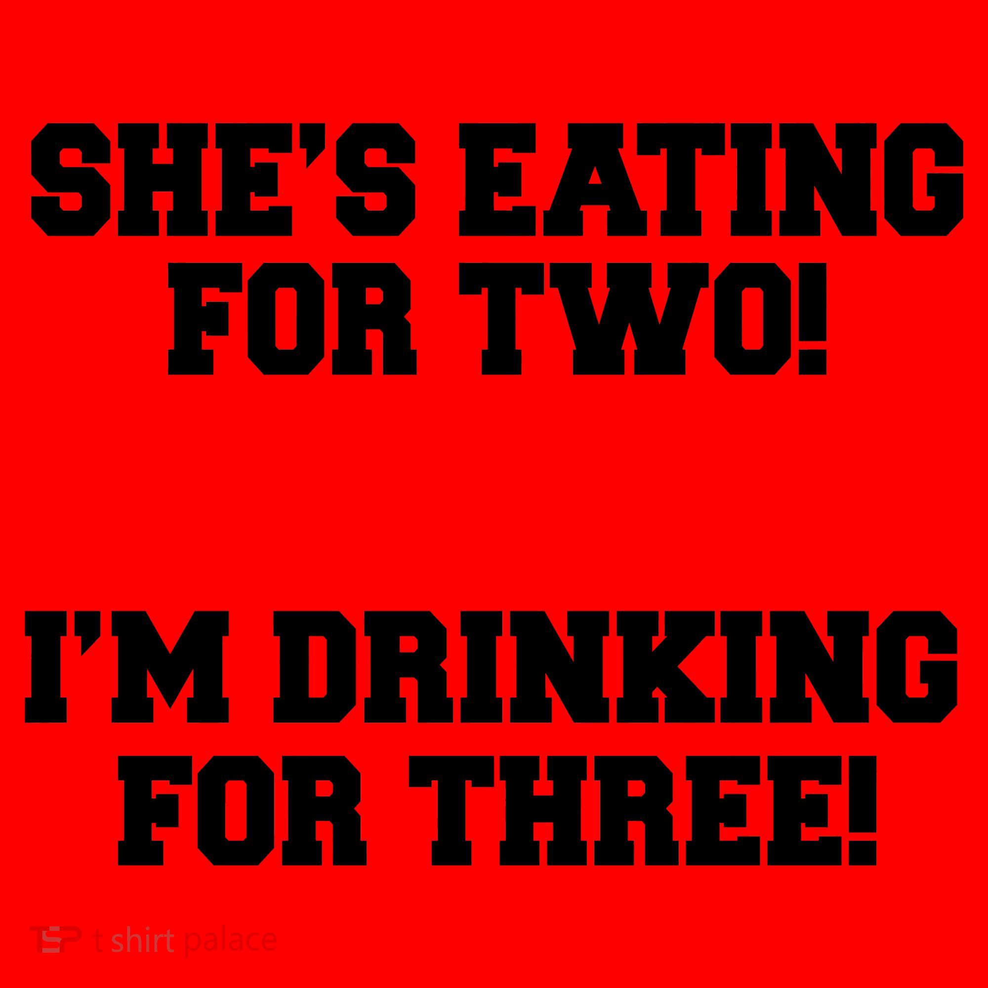 She's Eating For Two I'm Drinking For Three Santa Hat