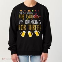She's Eating for Two I'm Drinking for Three Thanksgiving  Women's Sweatshirt thumb 0