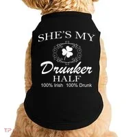 She's My Drunker Half Funny St. Patrick's Day Doggie Tank thumb 0