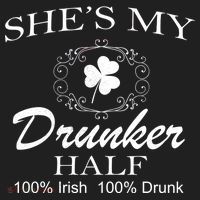 She's My Drunker Half Funny St. Patrick's Day Beanie thumb 2