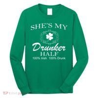 She's My Drunker Half Funny St. Patrick's Day Long Sleeve Shirt thumb 0