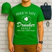 She's My Drunker Half Funny St. Patrick's Day T-Shirt thumb 6