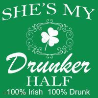 She's My Drunker Half Funny St. Patrick's Day Ornament thumb 1