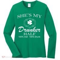 She's My Drunker Half Funny St. Patrick's Day Women's Long Sleeve Shirt thumb 0