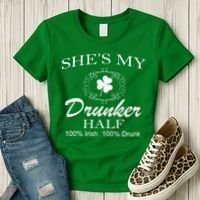 She's My Drunker Half Funny St. Patrick's Day Women's T-Shirt thumb 3