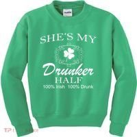 She's My Drunker Half Funny St. Patrick's Day Kids Sweatshirt thumb 0