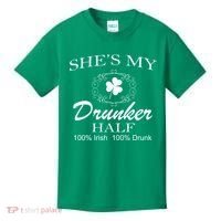 She's My Drunker Half Funny St. Patrick's Day Kids T-Shirt thumb 0