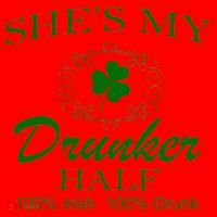 She's My Drunker Half Funny St. Patrick's Day Santa Hat thumb 1