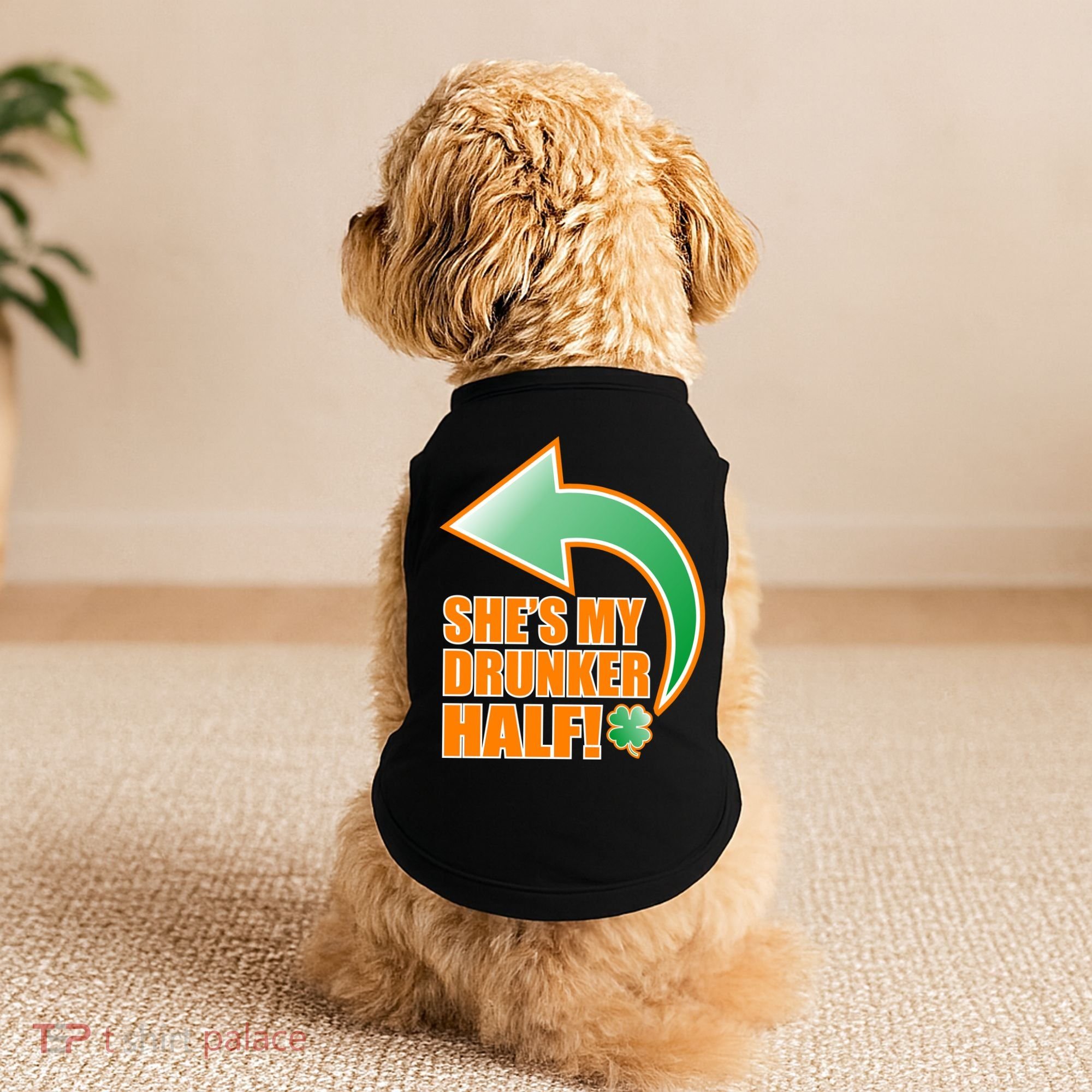 She's My Drunker Half Funny St. Patrick's Day Drinking Doggie Tank