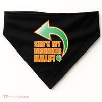 She's My Drunker Half Funny St. Patrick's Day Drinking USA-Made Doggie Bandana thumb 0