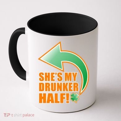 She's My Drunker Half Funny St. Patrick's Day Drinking Coffee Mug