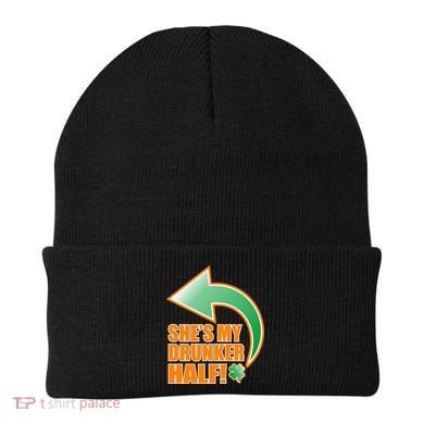 She's My Drunker Half Funny St. Patrick's Day Drinking Beanie