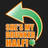 She's My Drunker Half Funny St. Patrick's Day Drinking Golf Towel thumb 3