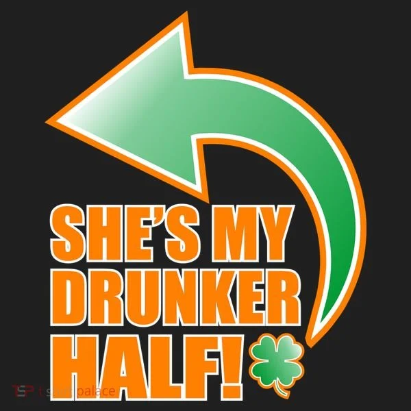 She's My Drunker Half Funny St. Patrick's Day Drinking Golf Towel