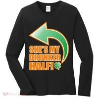 She's My Drunker Half Funny St. Patrick's Day Drinking Women's Long Sleeve Shirt thumb 0