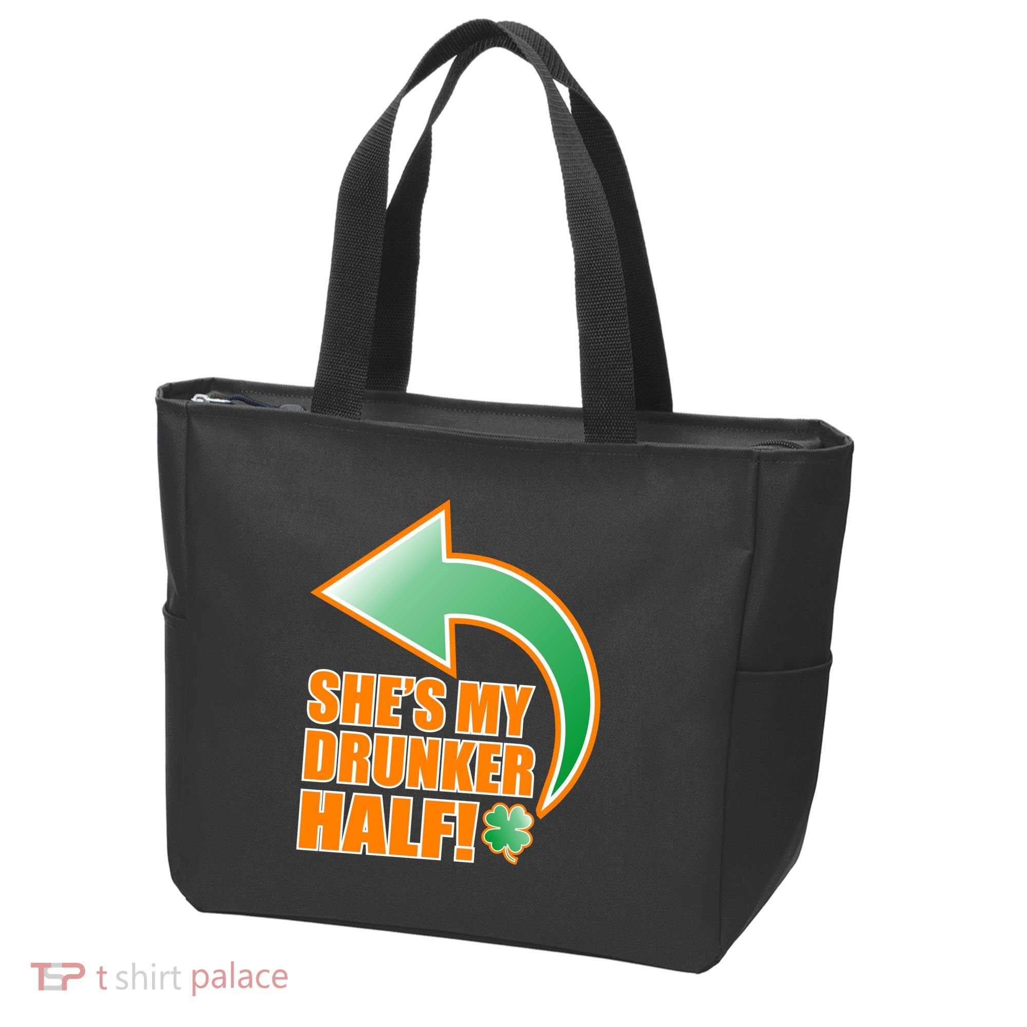 She's My Drunker Half Funny St. Patrick's Day Drinking Tote Bag
