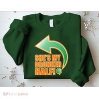 She's My Drunker Half Funny St. Patrick's Day Drinking Sweatshirt thumb 2