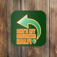 She's My Drunker Half Funny St. Patrick's Day Drinking Coaster thumb 0
