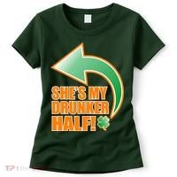 She's My Drunker Half Funny St. Patrick's Day Drinking Women's T-Shirt thumb 0
