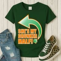 She's My Drunker Half Funny St. Patrick's Day Drinking Women's T-Shirt thumb 3