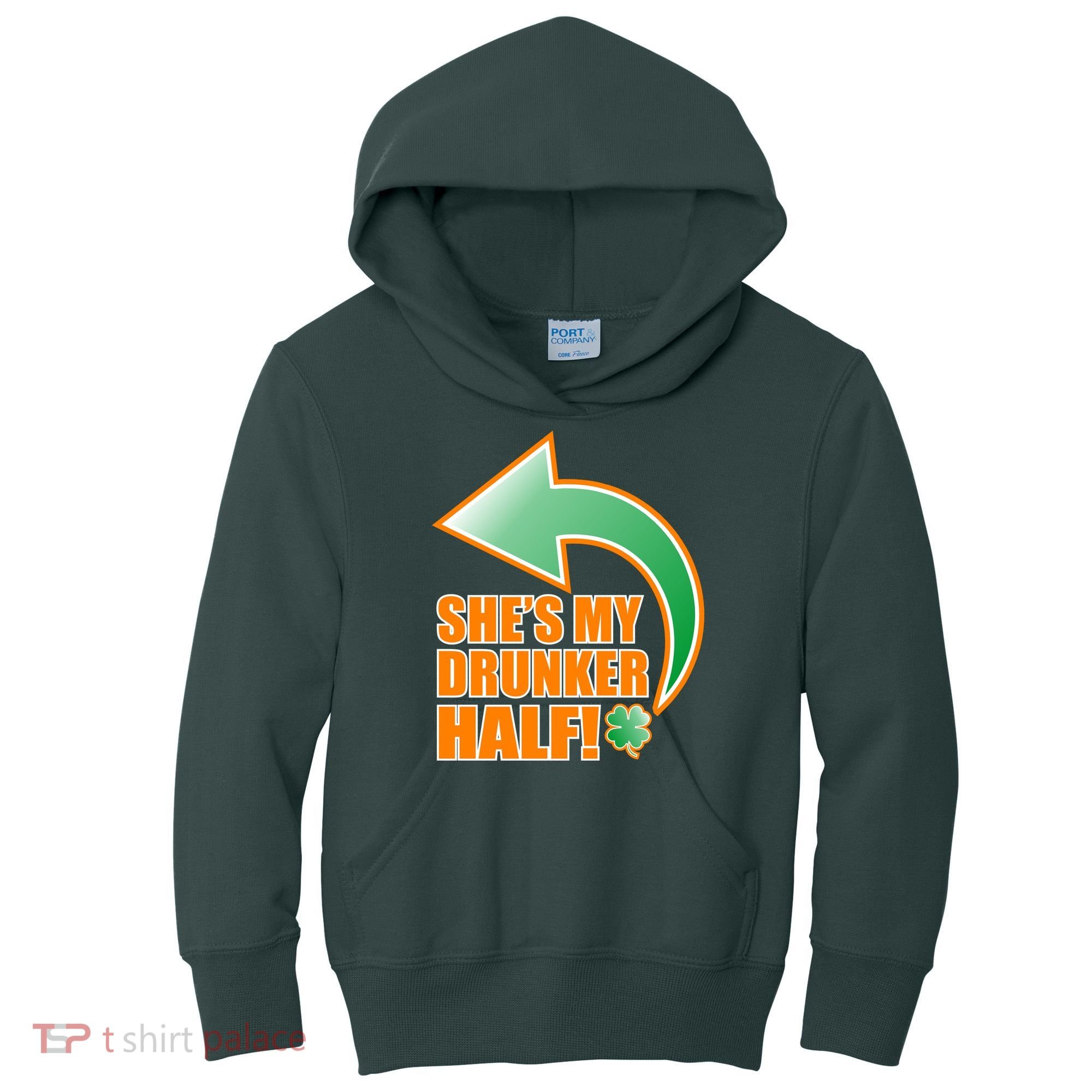 She's My Drunker Half Funny St. Patrick's Day Drinking Kids Hoodie
