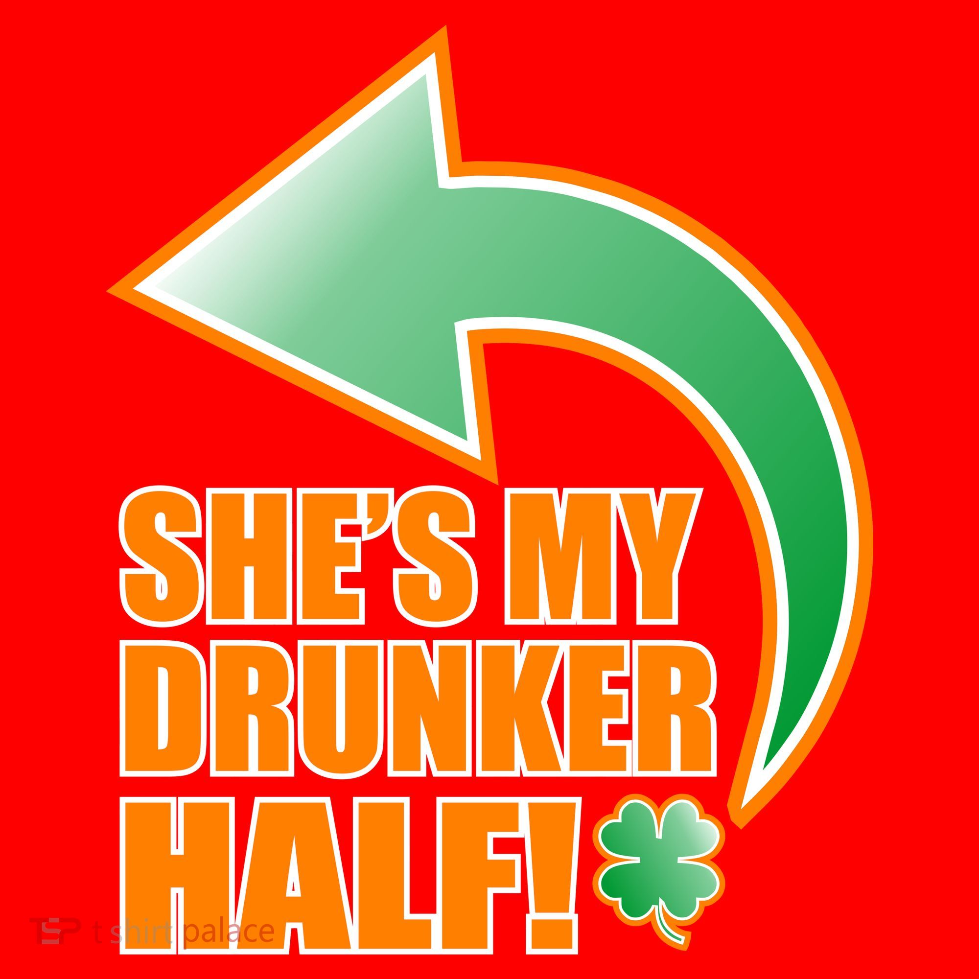 She's My Drunker Half Funny St. Patrick's Day Drinking Santa Hat