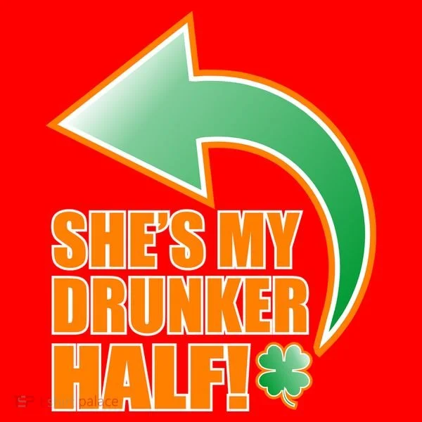 She's My Drunker Half Funny St. Patrick's Day Drinking Santa Hat