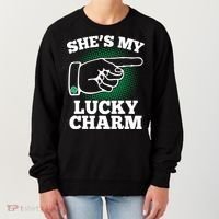 She's My Lucky Charm St Patrick's Day Matching Couples Women's Sweatshirt thumb 0