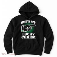 She's My Lucky Charm St Patrick's Day Matching Couples Hoodie thumb 0