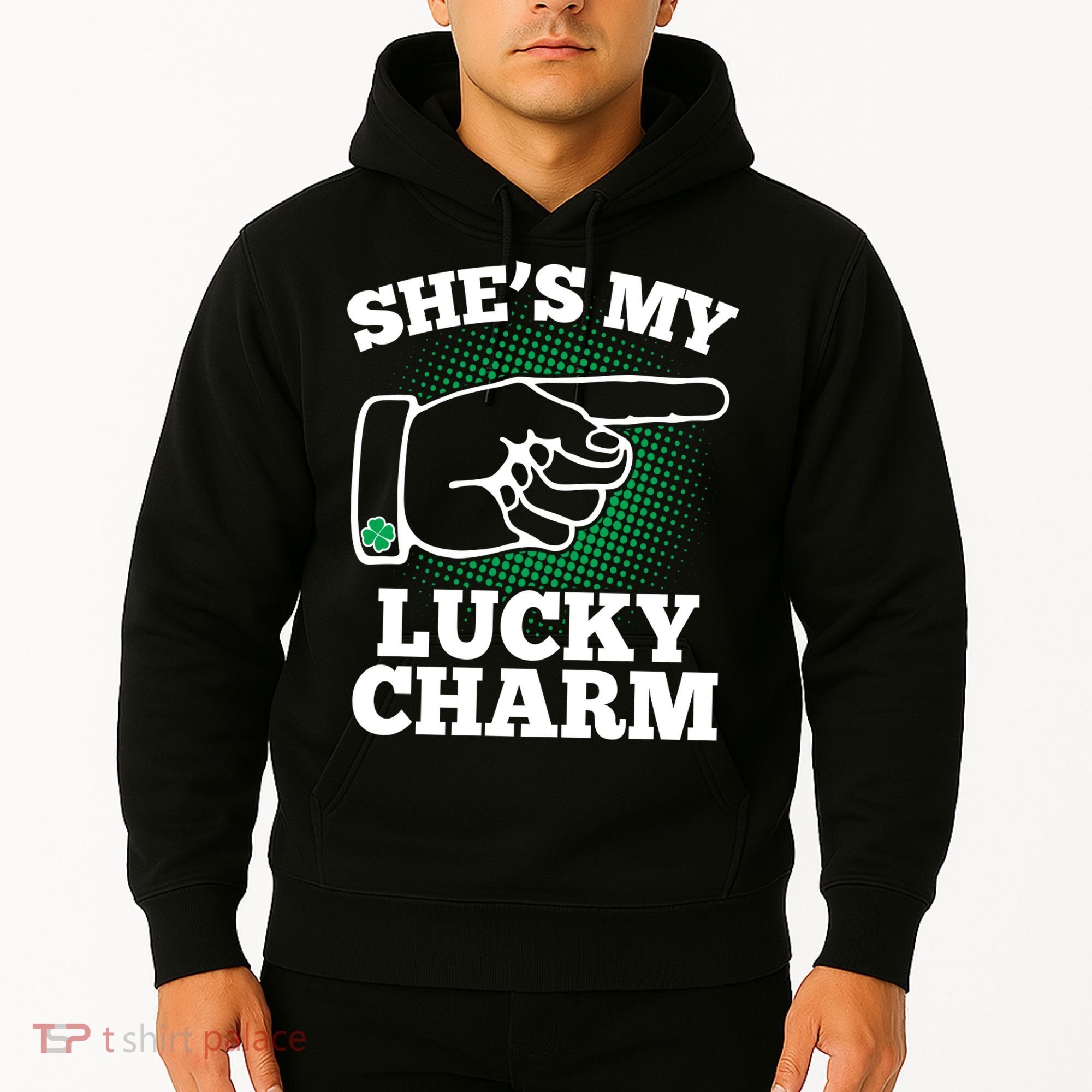 She's My Lucky Charm St Patrick's Day Matching Couples Hoodie