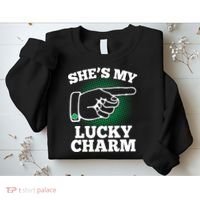 She's My Lucky Charm St Patrick's Day Matching Couples Sweatshirt thumb 2