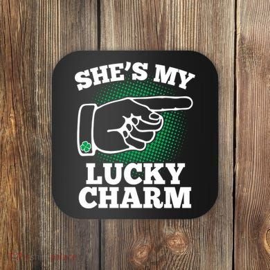 She's My Lucky Charm St Patrick's Day Matching Couples Coaster