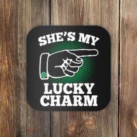 She's My Lucky Charm St Patrick's Day Matching Couples Coaster thumb 0