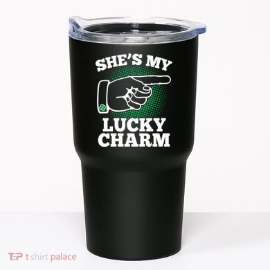 She's My Lucky Charm St Patrick's Day Matching Couples Tumbler