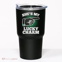 She's My Lucky Charm St Patrick's Day Matching Couples Tumbler thumb 0