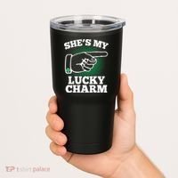 She's My Lucky Charm St Patrick's Day Matching Couples Tumbler thumb 2