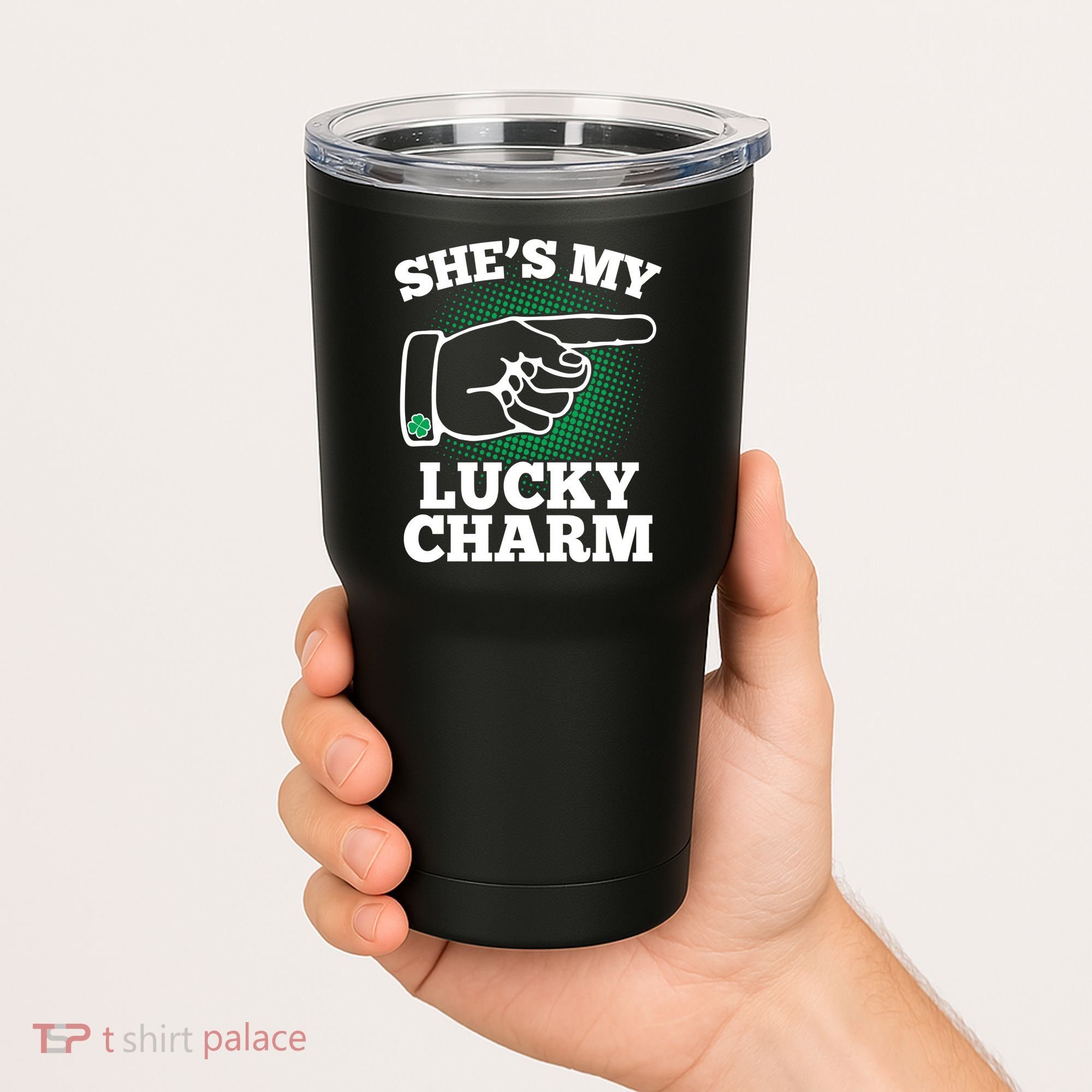 She's My Lucky Charm St Patrick's Day Matching Couples Tumbler