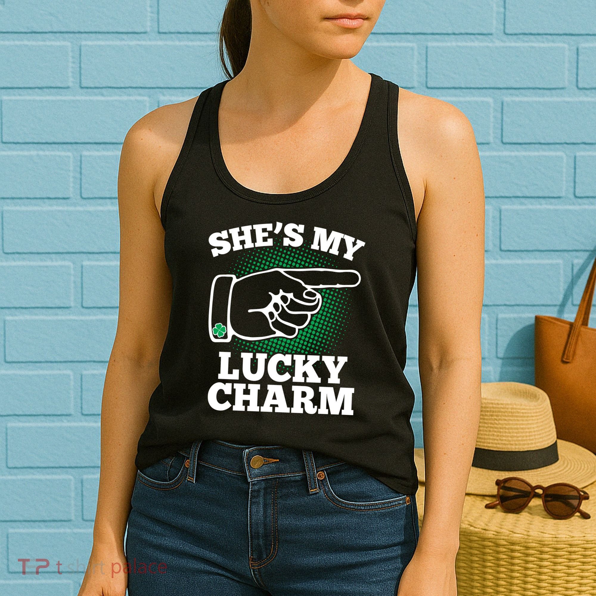 She's My Lucky Charm St Patrick's Day Matching Couples Women's Tank Top