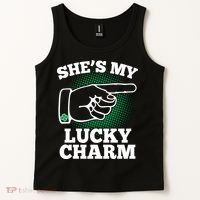 She's My Lucky Charm St Patrick's Day Matching Couples Tank Top thumb 2