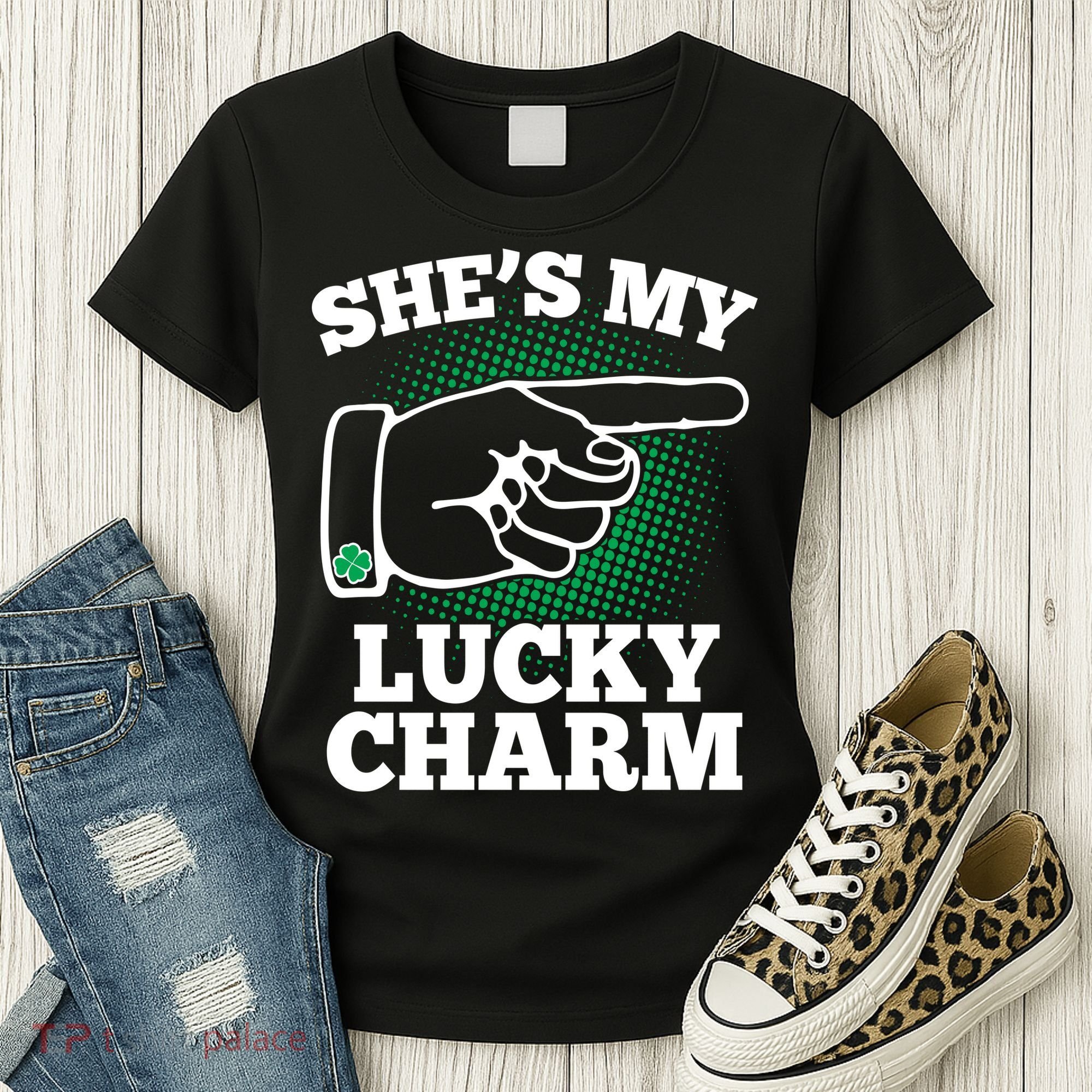 She's My Lucky Charm St Patrick's Day Matching Couples Women's T-Shirt
