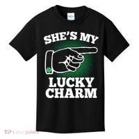 She's My Lucky Charm St Patrick's Day Matching Couples Kids T-Shirt thumb 0