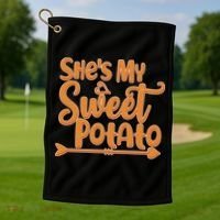 She's My Sweet Potato Golf Towel thumb 1