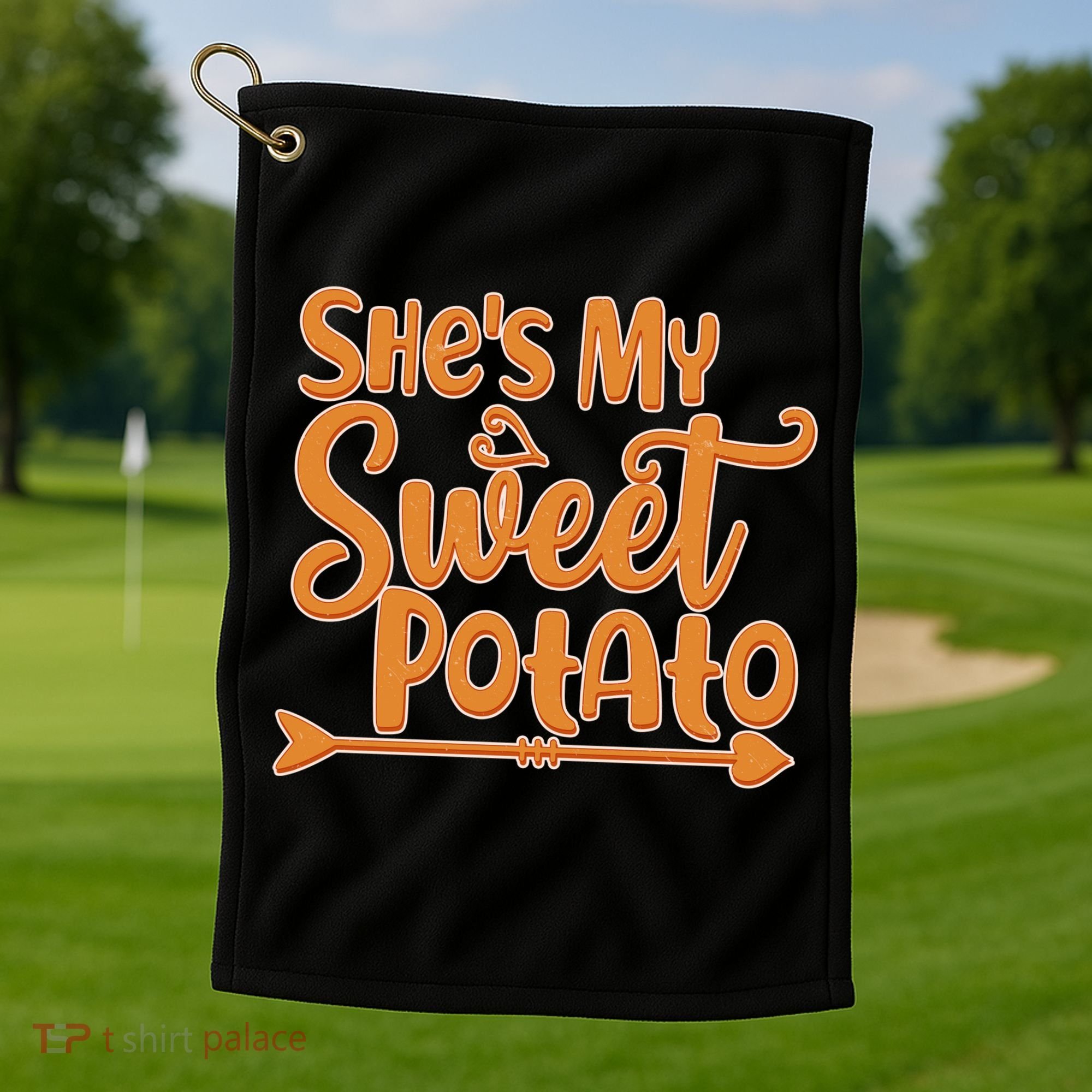 She's My Sweet Potato Golf Towel
