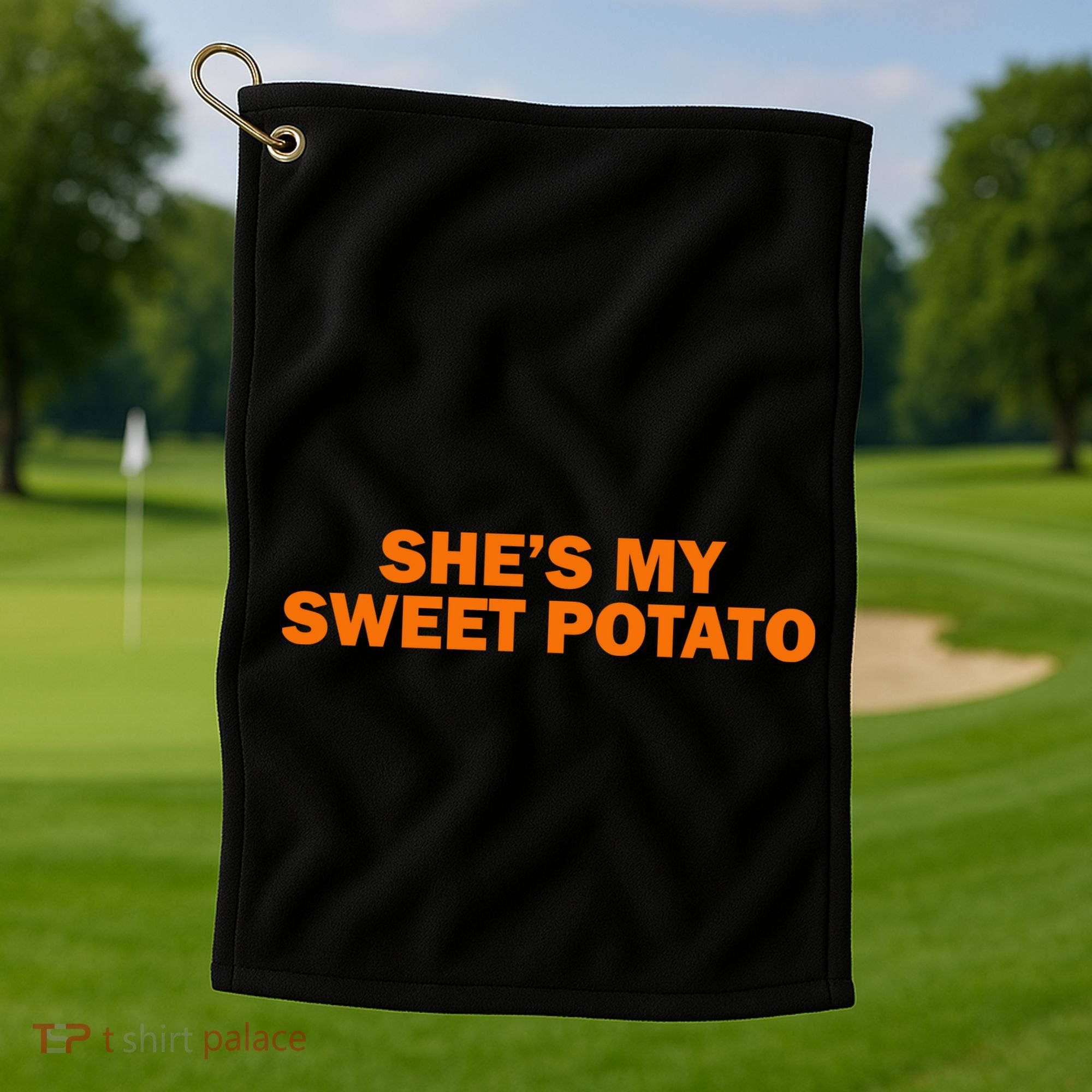 She's My Sweet Potato Matching Couples Golf Towel