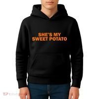 She's My Sweet Potato Matching Couples Kids Hoodie thumb 4