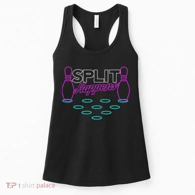 Split Happens Funny Bowling Women's Tank Top