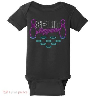 Split Happens Funny Bowling Baby Bodysuit
