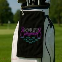 Split Happens Funny Bowling Golf Towel thumb 2
