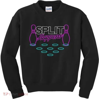 Split Happens Funny Bowling Kids Sweatshirt